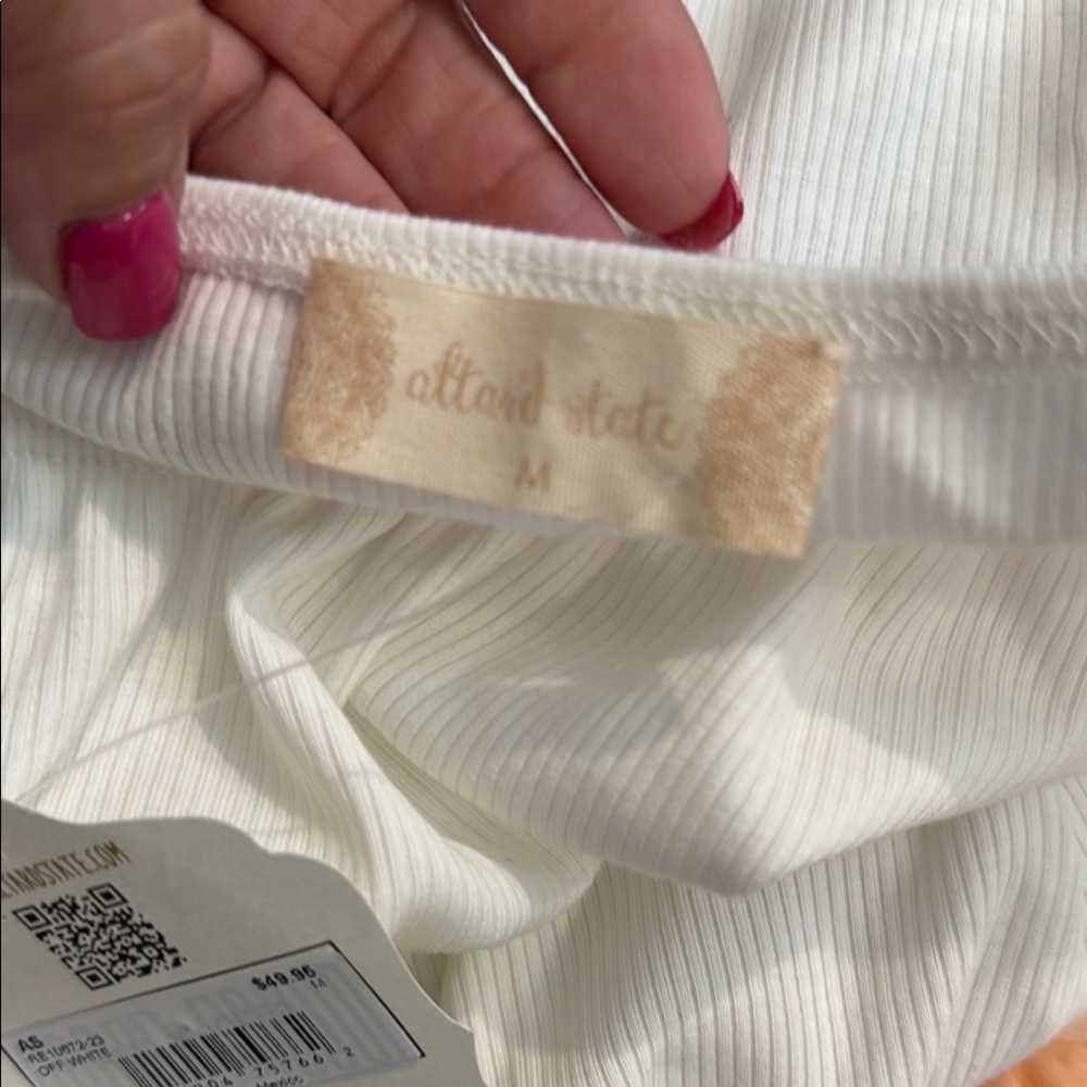 Altar'd State White Puff Sleeve Bodysuit - Picture 3 of 5